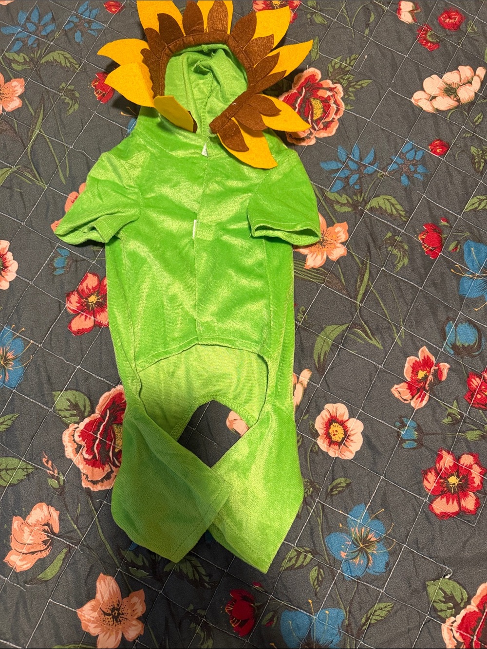 Rubie's Green Sunflower Hoodie Costume with Yellow & Brown Petals